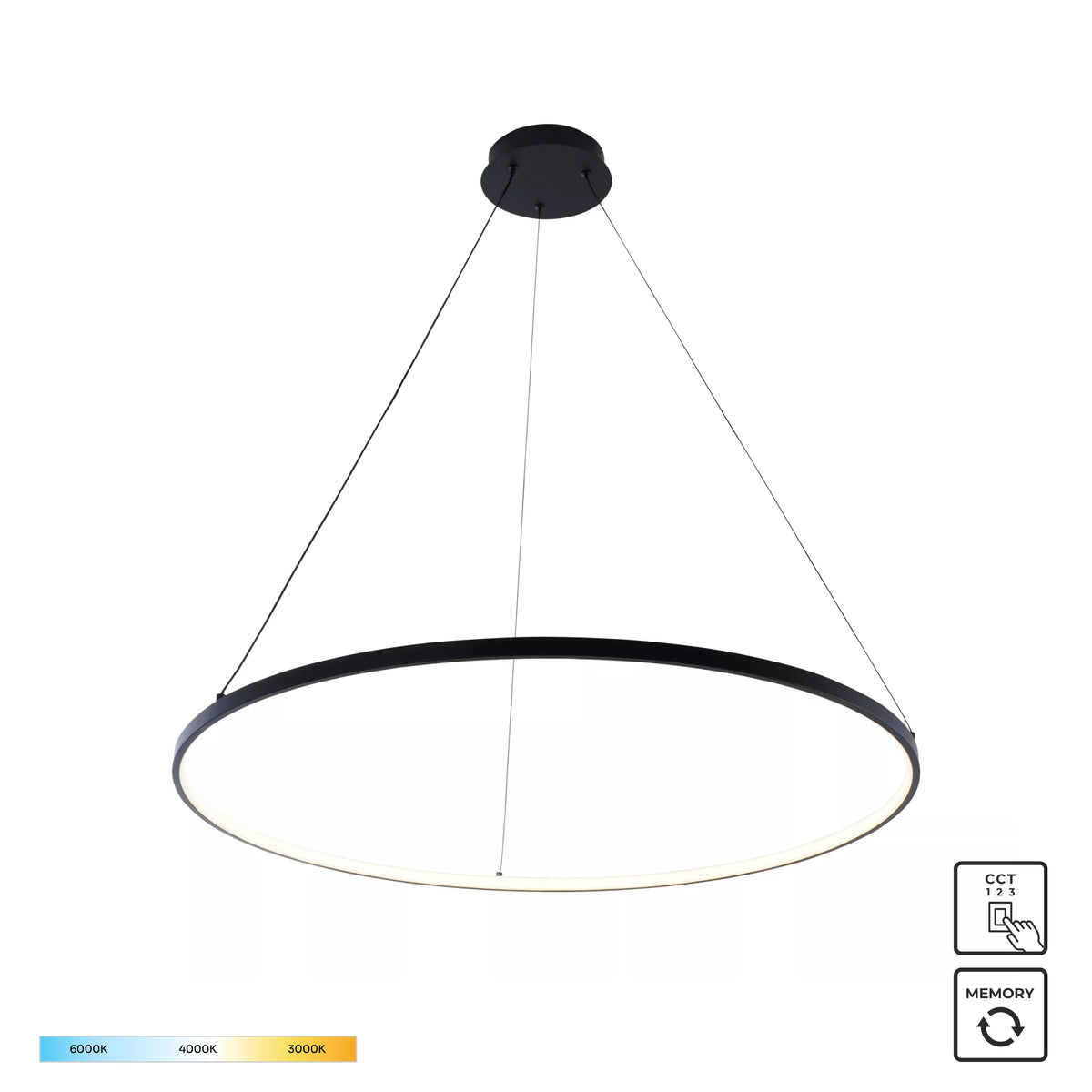 Breno 800 mm LED Pendant Light – Black