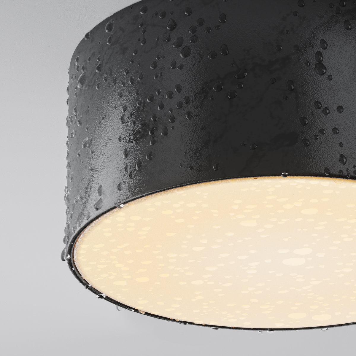Zon IP LED Outdoor Ceiling Light – Black, view 3