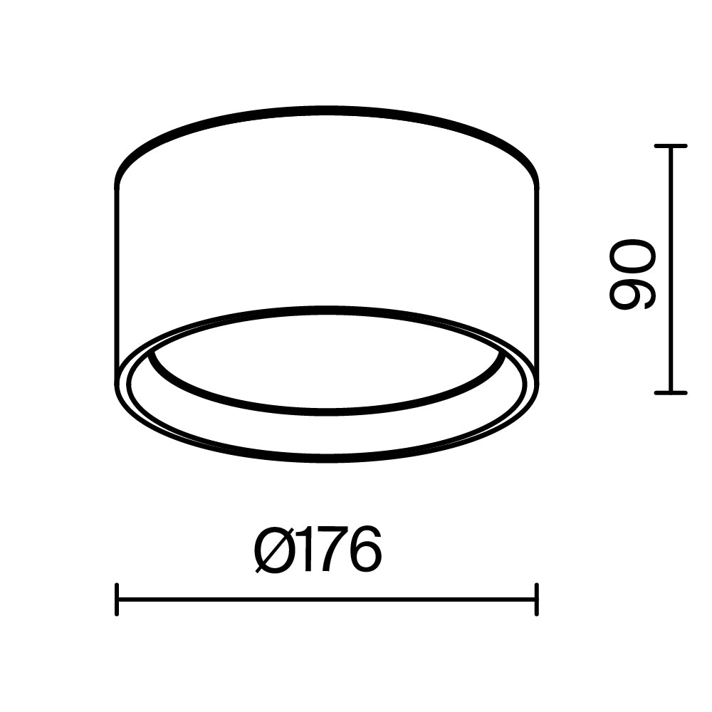 Hydra ceiling light technical drawing