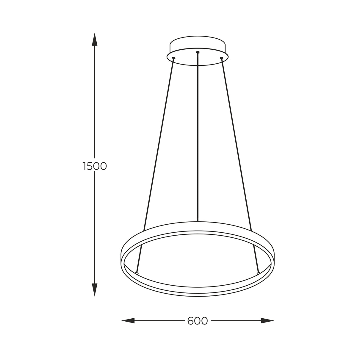 Breno 600 mm LED Pendant Light