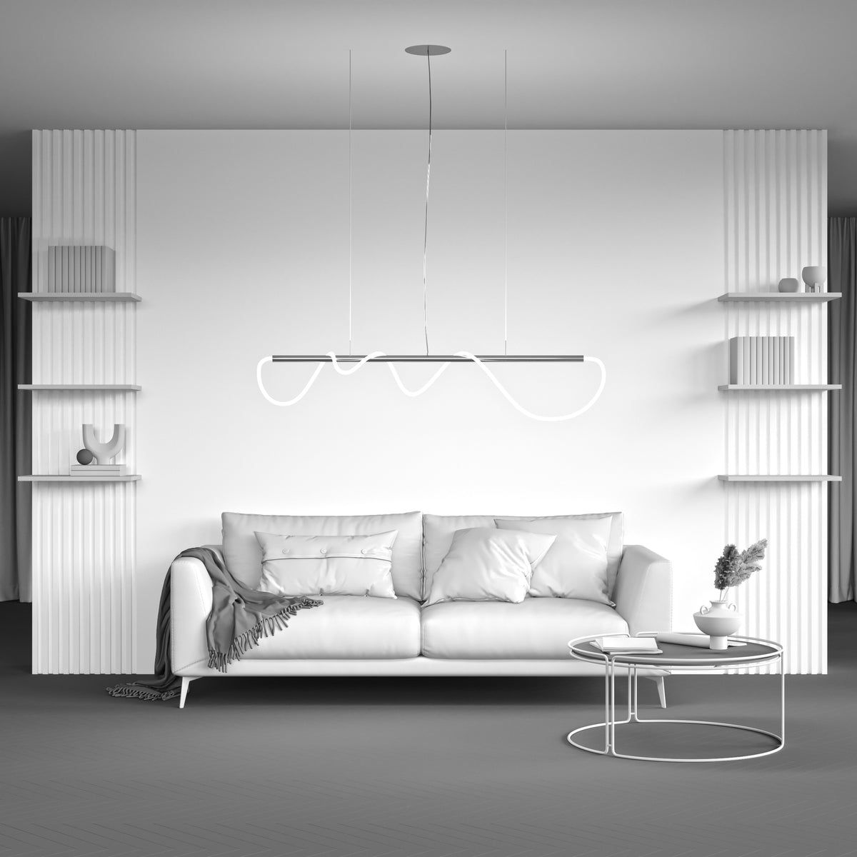 Tau LED Pendant Light – Gold / White, 30W by Maytoni – view 7