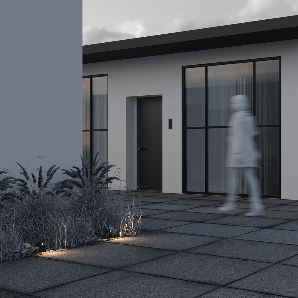 Sleek outdoor wall light beam and illumination