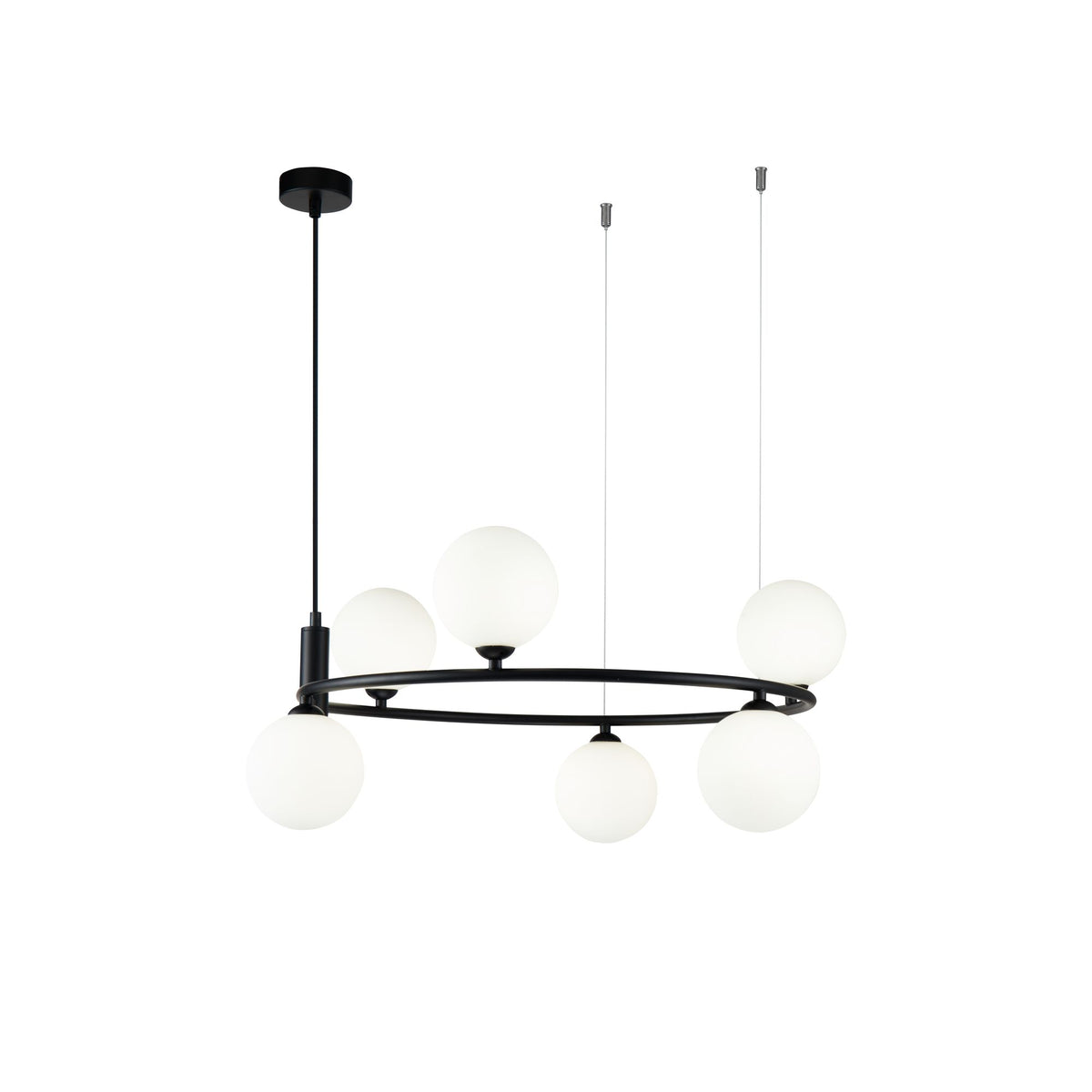 Ring Pendant Light – Black / White, 25W by Maytoni