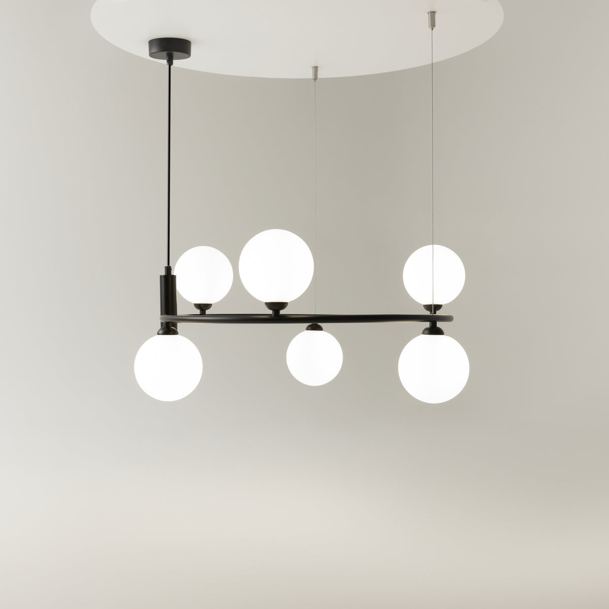 Ring Pendant Light – Black / White, 25W by Maytoni – view 7