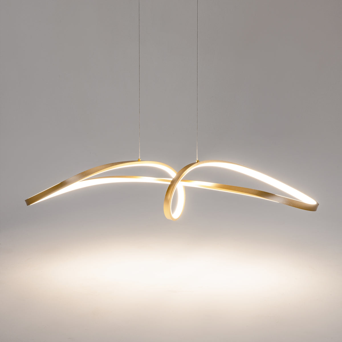 Curve LED Pendant Light – Gold / White, 42W by Maytoni – view 6