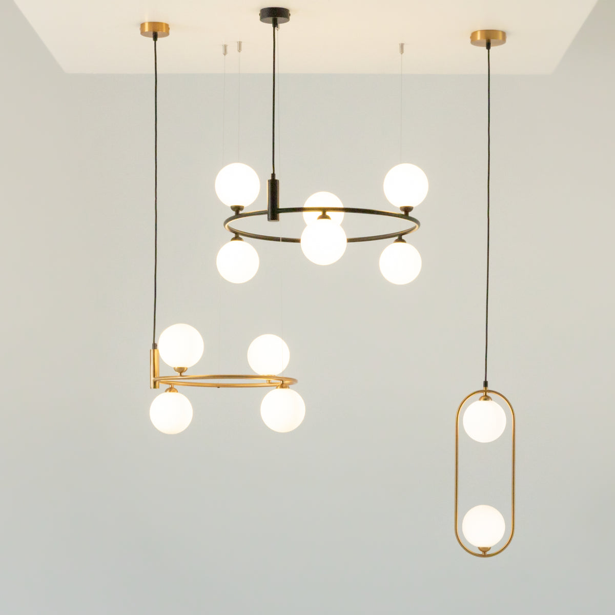 Ring Pendant Light – Black / White, 25W by Maytoni – view 6