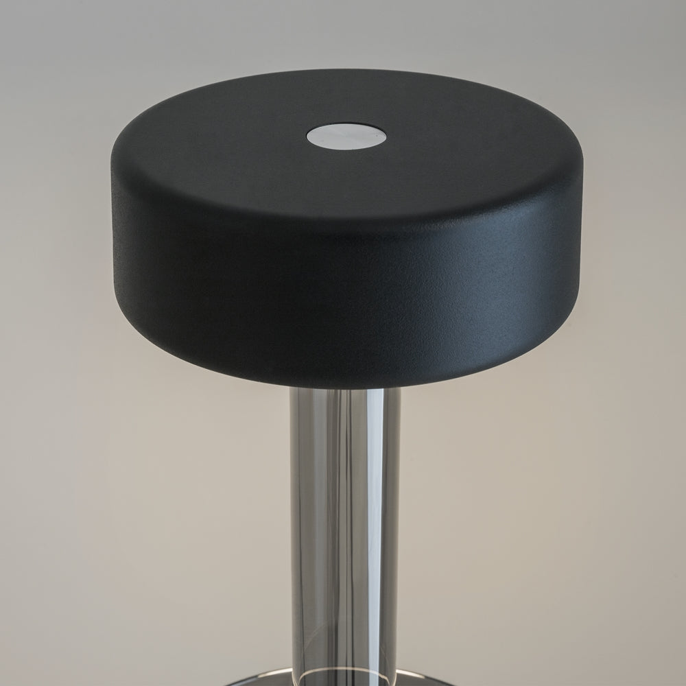 Maytoni AI Collaboration rechargeable table lamp – Grey glass / Black – light detail