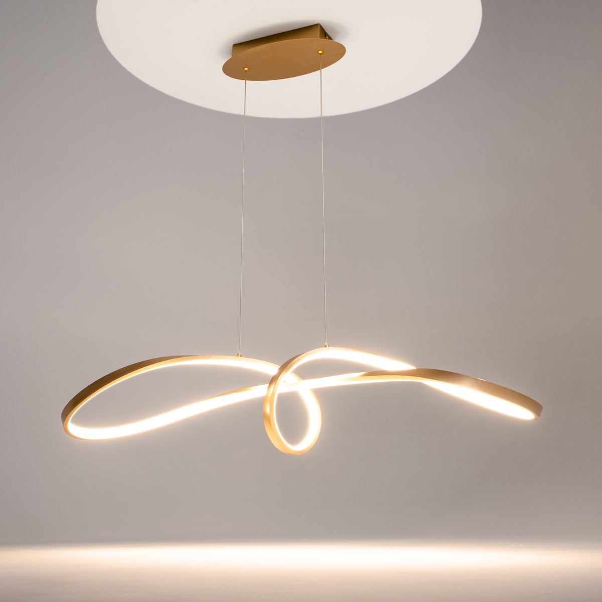 Curve LED Pendant Light – Gold / White, 42W by Maytoni – view 4