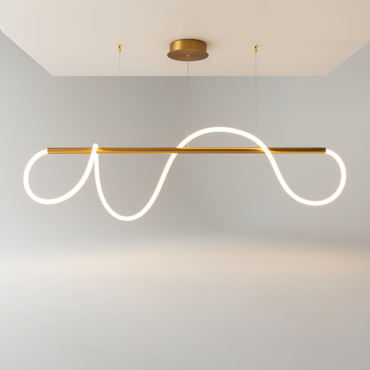 Tau LED Pendant Light – Gold / White, 30W by Maytoni – view 8