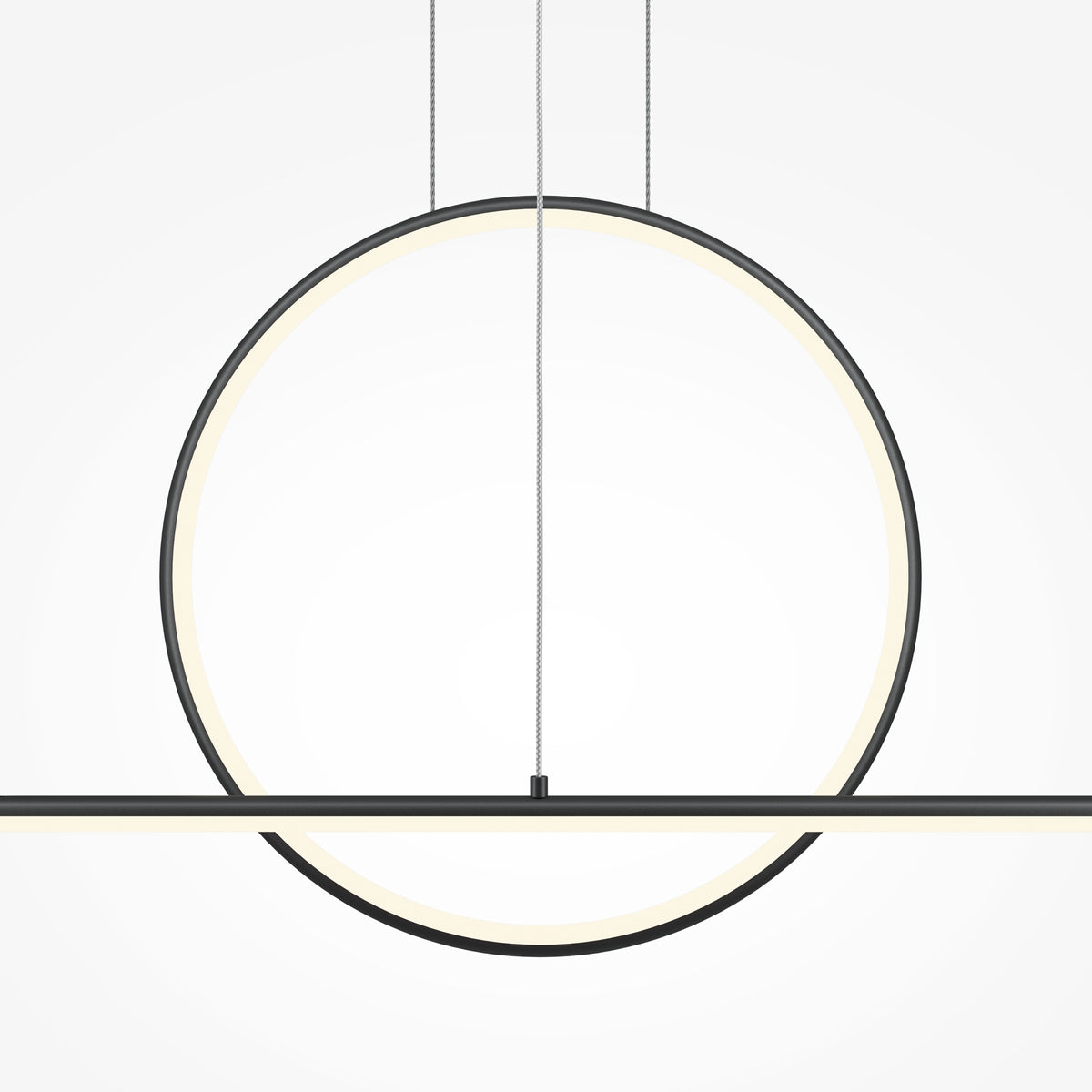 Curve LED Pendant Light – Black / White, 40W by Maytoni – view 3