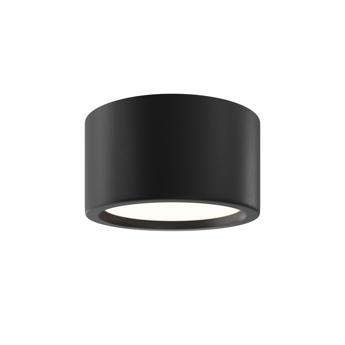 Hydra black LED ceiling light – front view