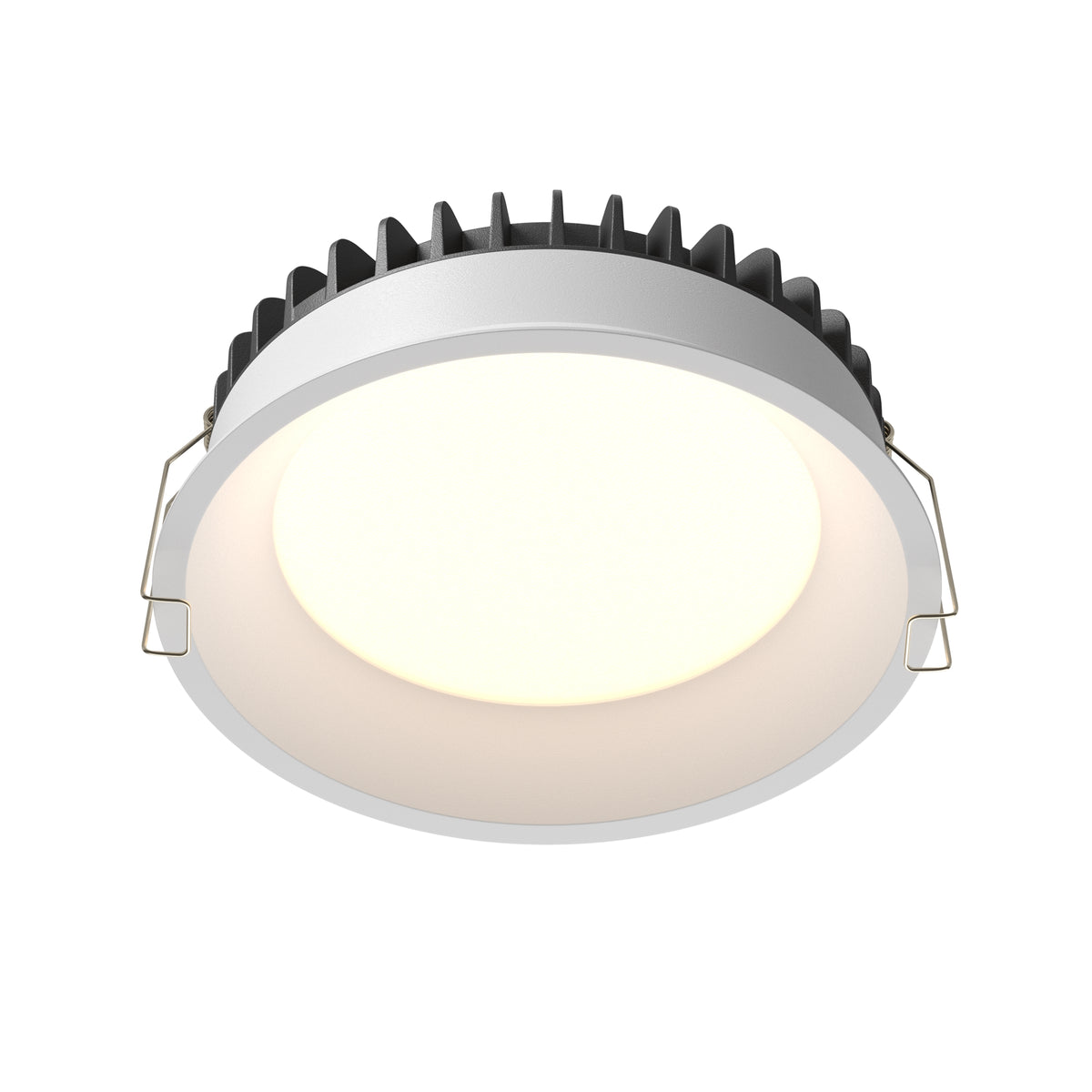 Okno white recessed LED downlight – front view