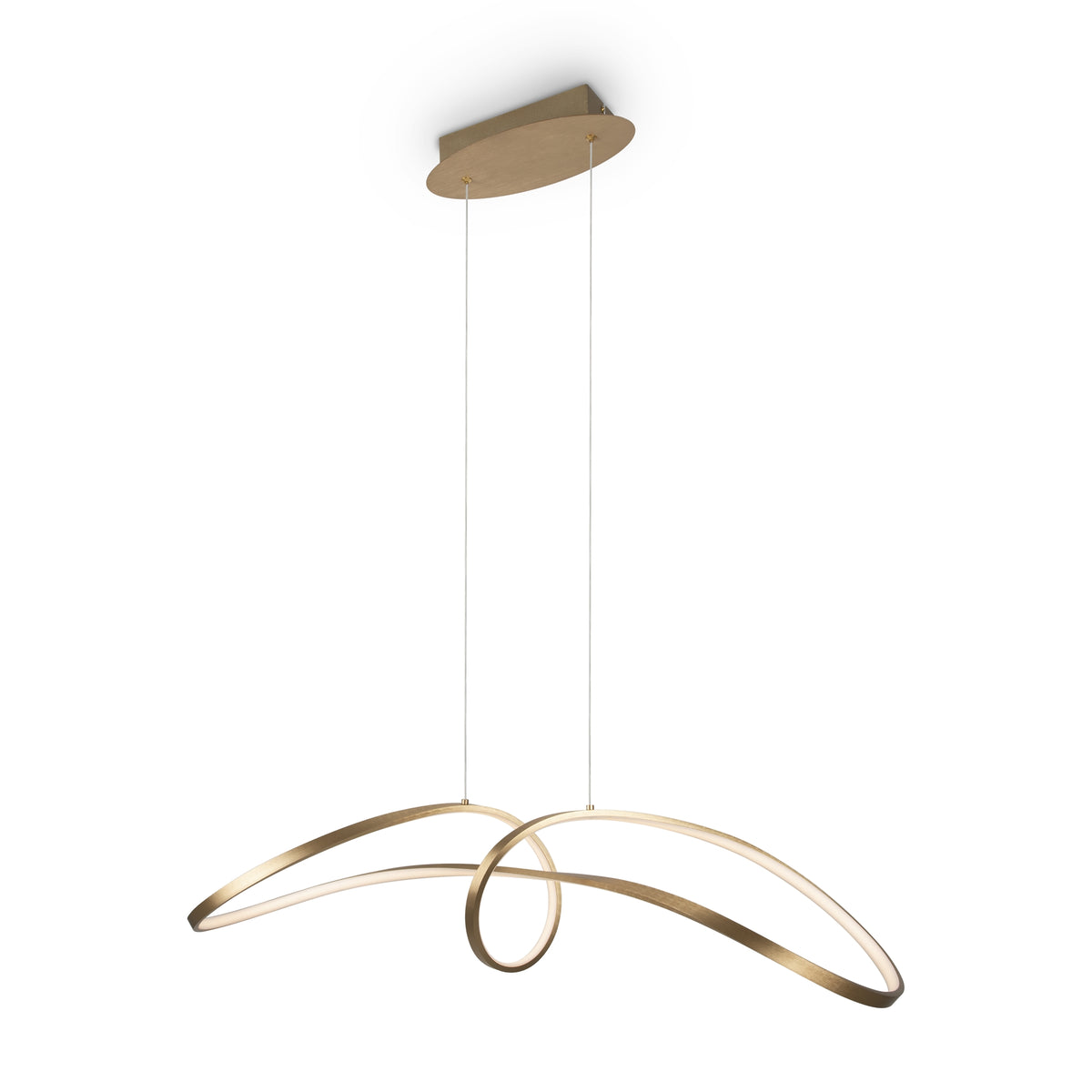 Curve LED Pendant Light – Gold / White, 42W by Maytoni