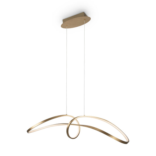 Curve LED Pendant Light – Gold / White, 42W – Gold / White (MOD156PL-L52G4K)