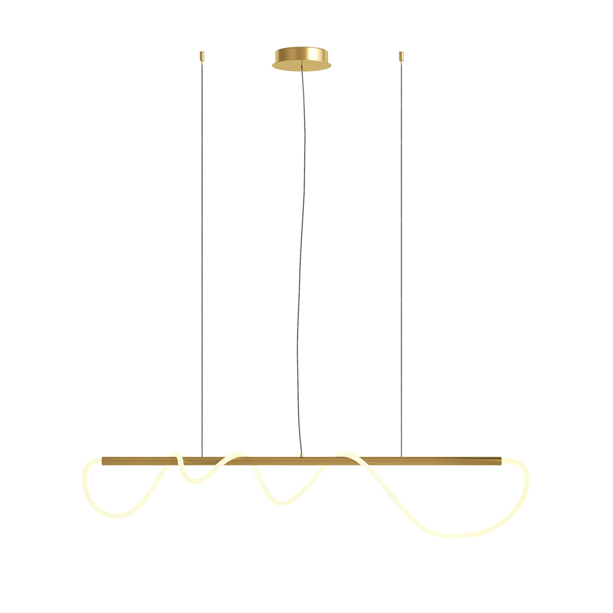 Tau LED Pendant Light – Gold / White, 30W by Maytoni