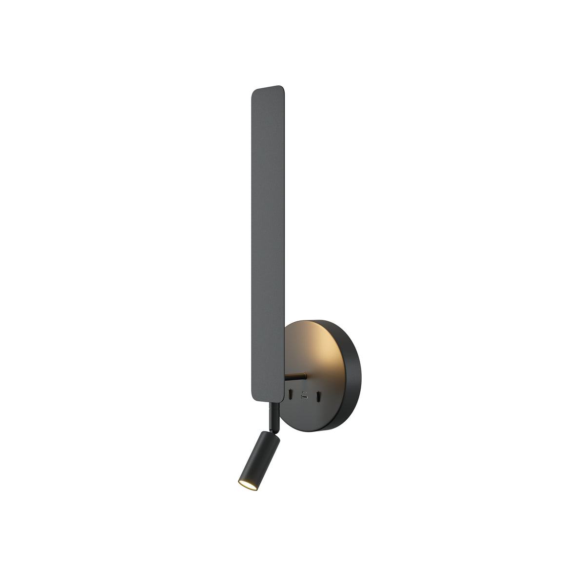 Combo LED Wall Light – Black / White (MOD214WL-L8B3K1), view 2