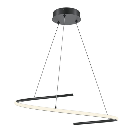 Curve LED Pendant Light – 31W – Black / White (MOD242PL-L33BK)