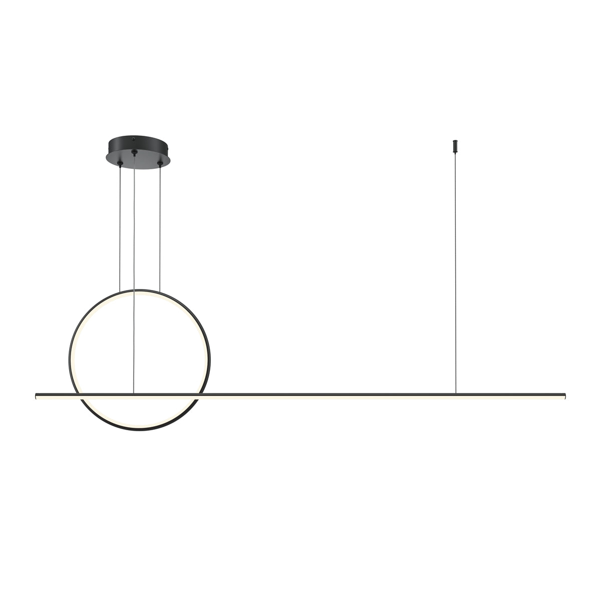 Curve LED Pendant Light – Black / White, 40W by Maytoni