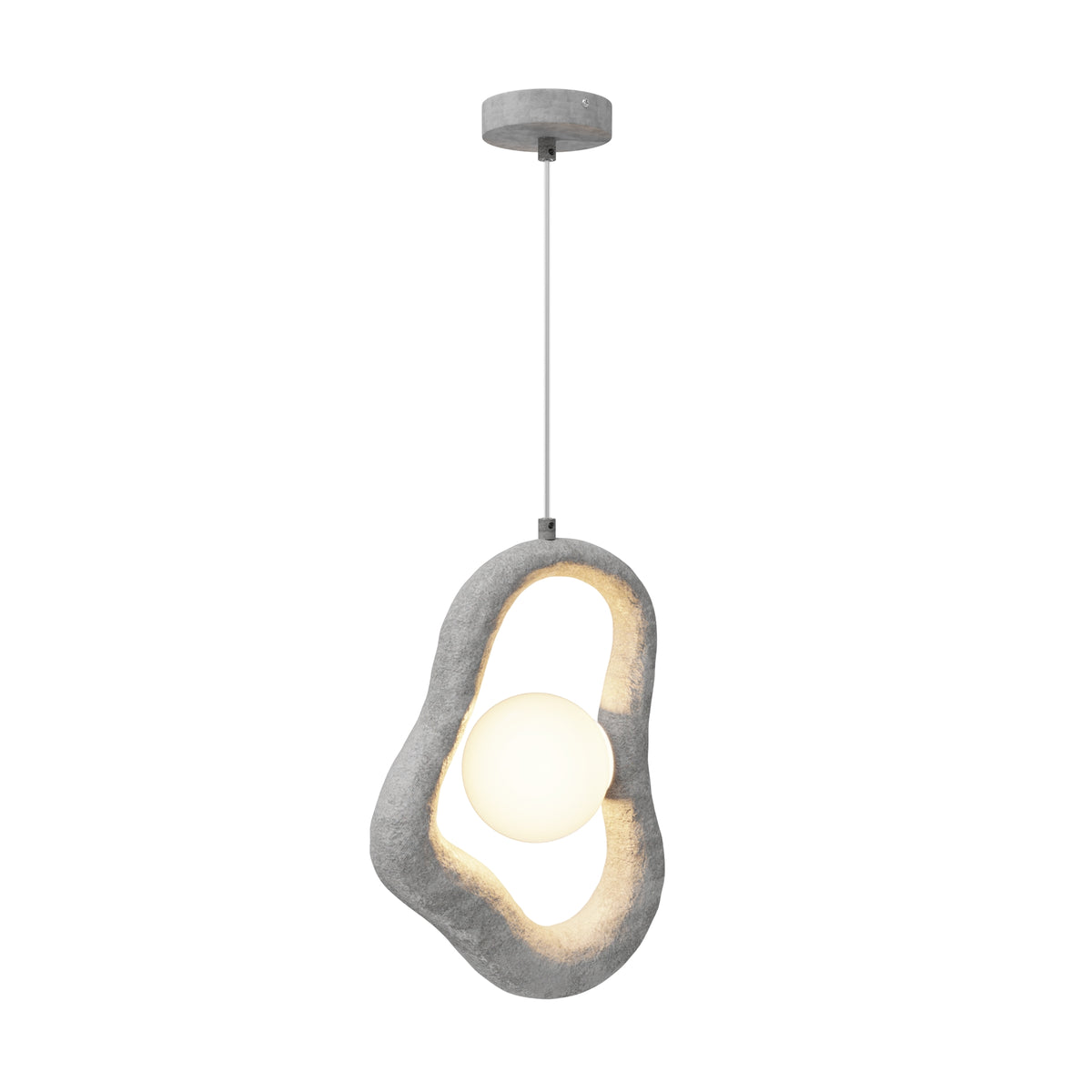Opus Pendant Light – Grey / White, 28W by Maytoni