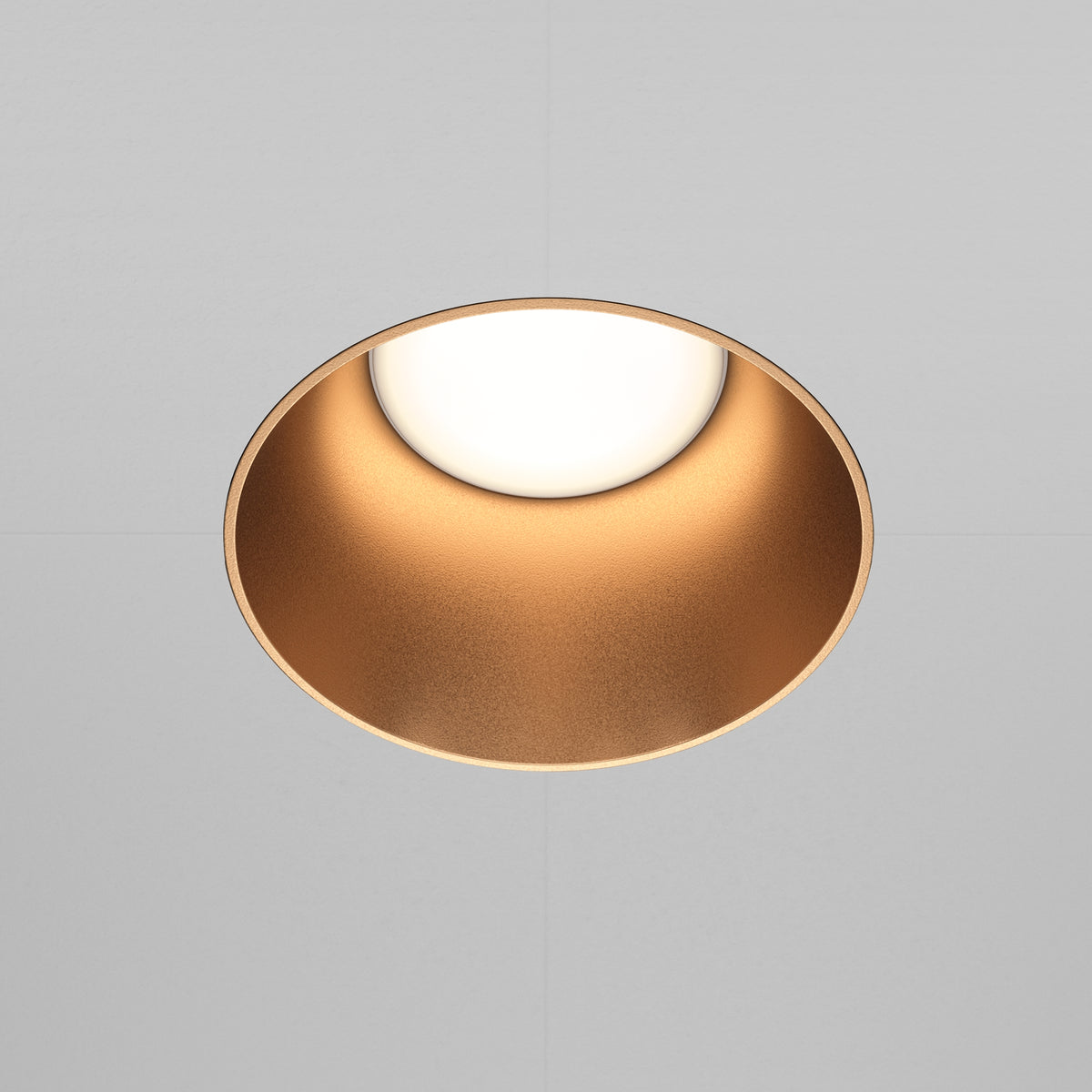 Share Recessed Downlight – Ø140mm – White / Matte Gold (DL051-01-GU10-RD-WMG), view 9