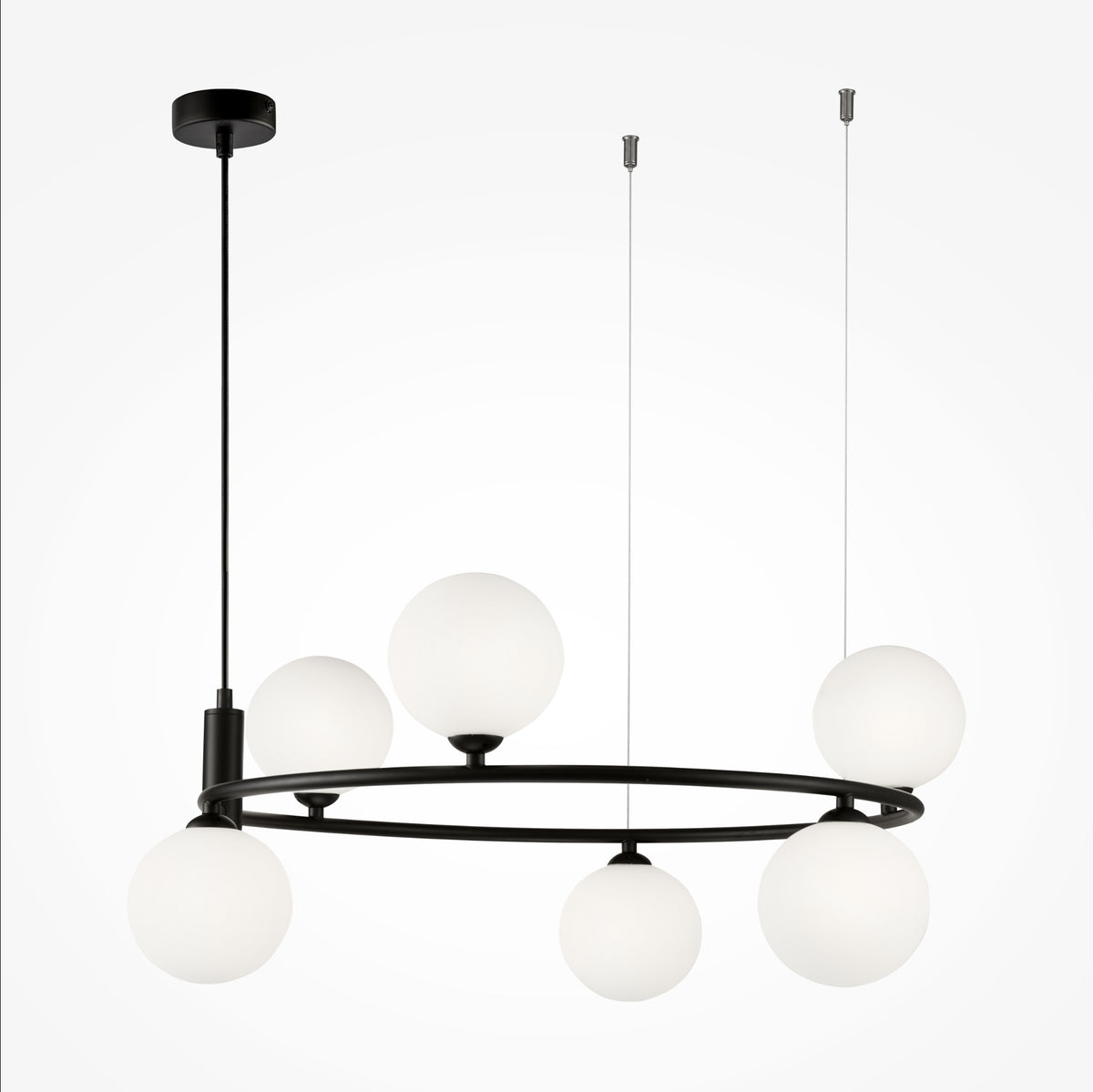 Ring Pendant Light – Black / White, 25W by Maytoni – view 3
