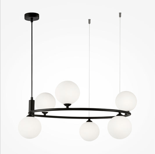 Ring Pendant Light – Black / White, 25W – Black / White (MOD013PL-06B)