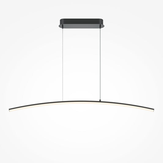 Curve LED Pendant Light – 15W – Black / White (MOD243PL-L18BK)