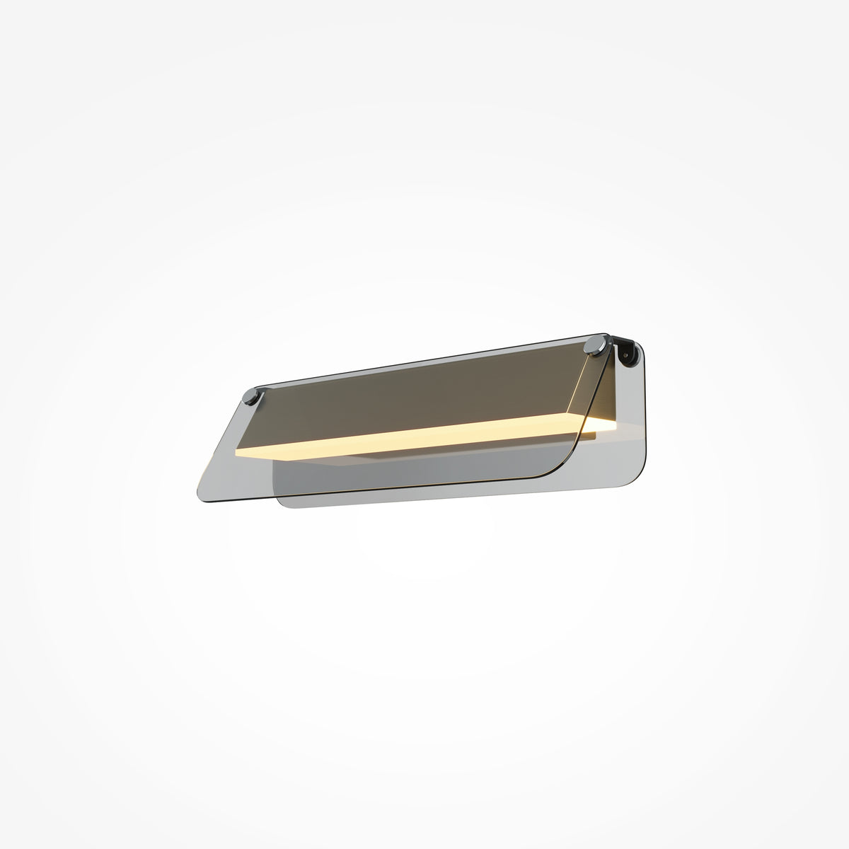 Flat black and brass wall light – product view