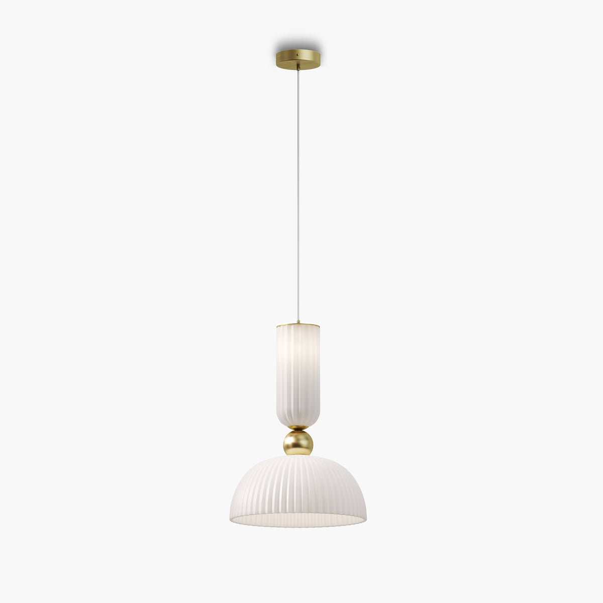 Antic Pendant Light – Gold / White (MOD302PL-01W1)