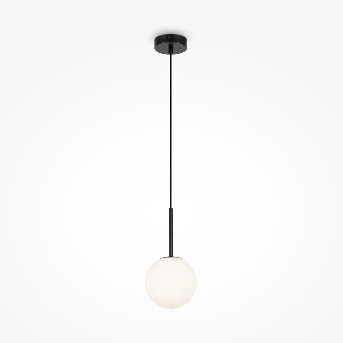 Basic Form Pendant Light – 1-Light – Black / White (MOD321PL-01B)
