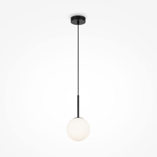 Basic Form Pendant Light – 1-Light – Black / White (MOD321PL-01B)