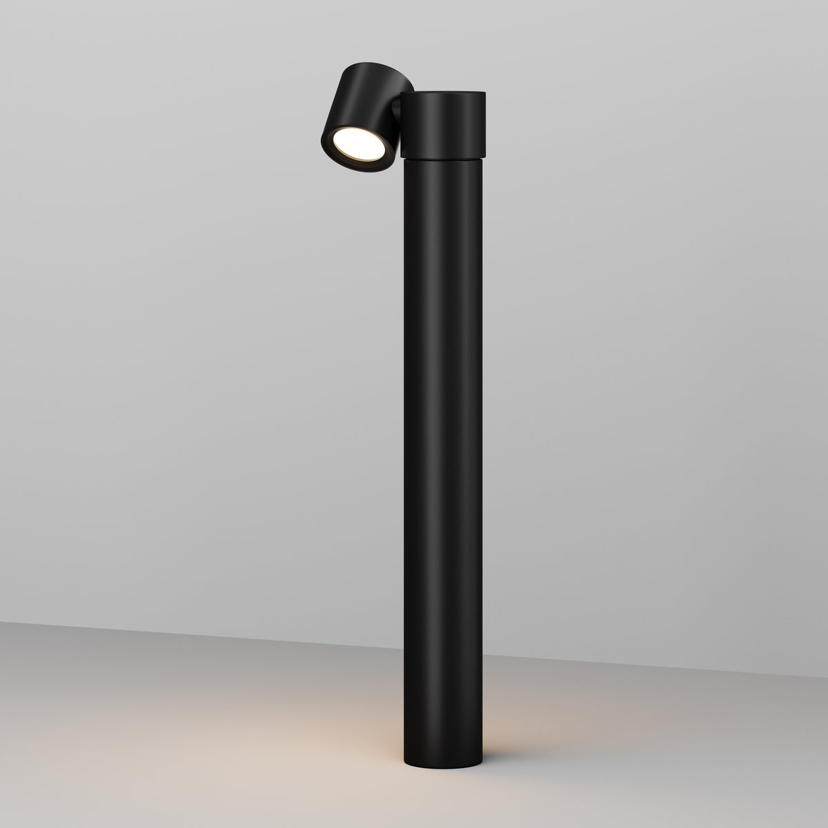 Wall Street Single Outdoor Bollard Light – Black