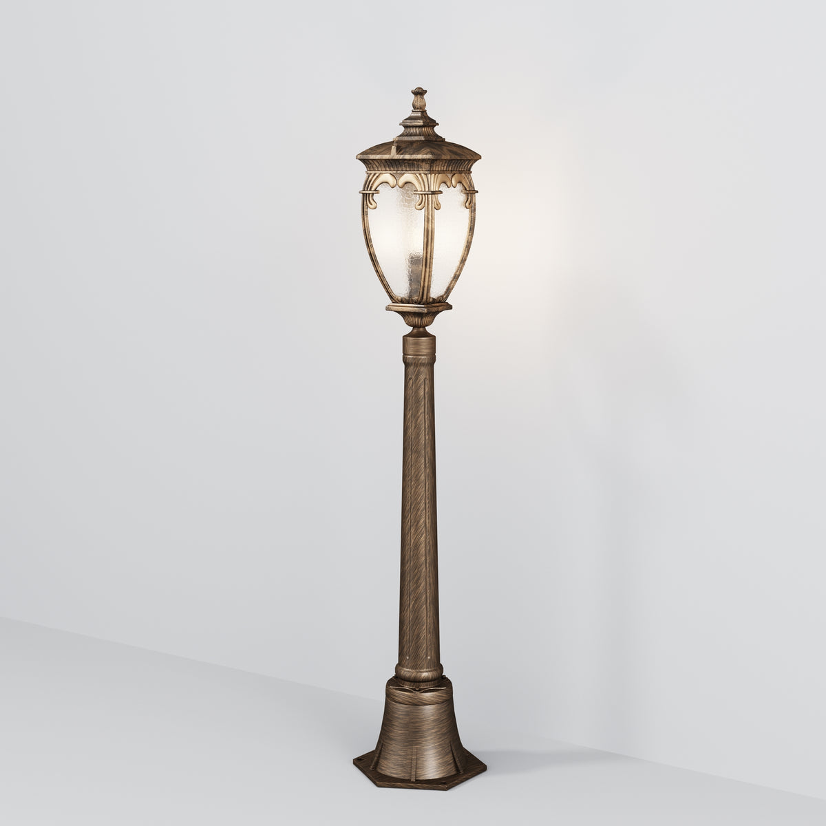 Fleur 1130 mm Outdoor Bollard Light – Black with gold