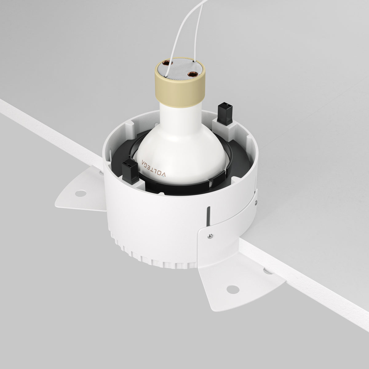 Share Recessed Downlight – Ø140mm – White / Black (DL051-01-GU10-RD-WB), view 8