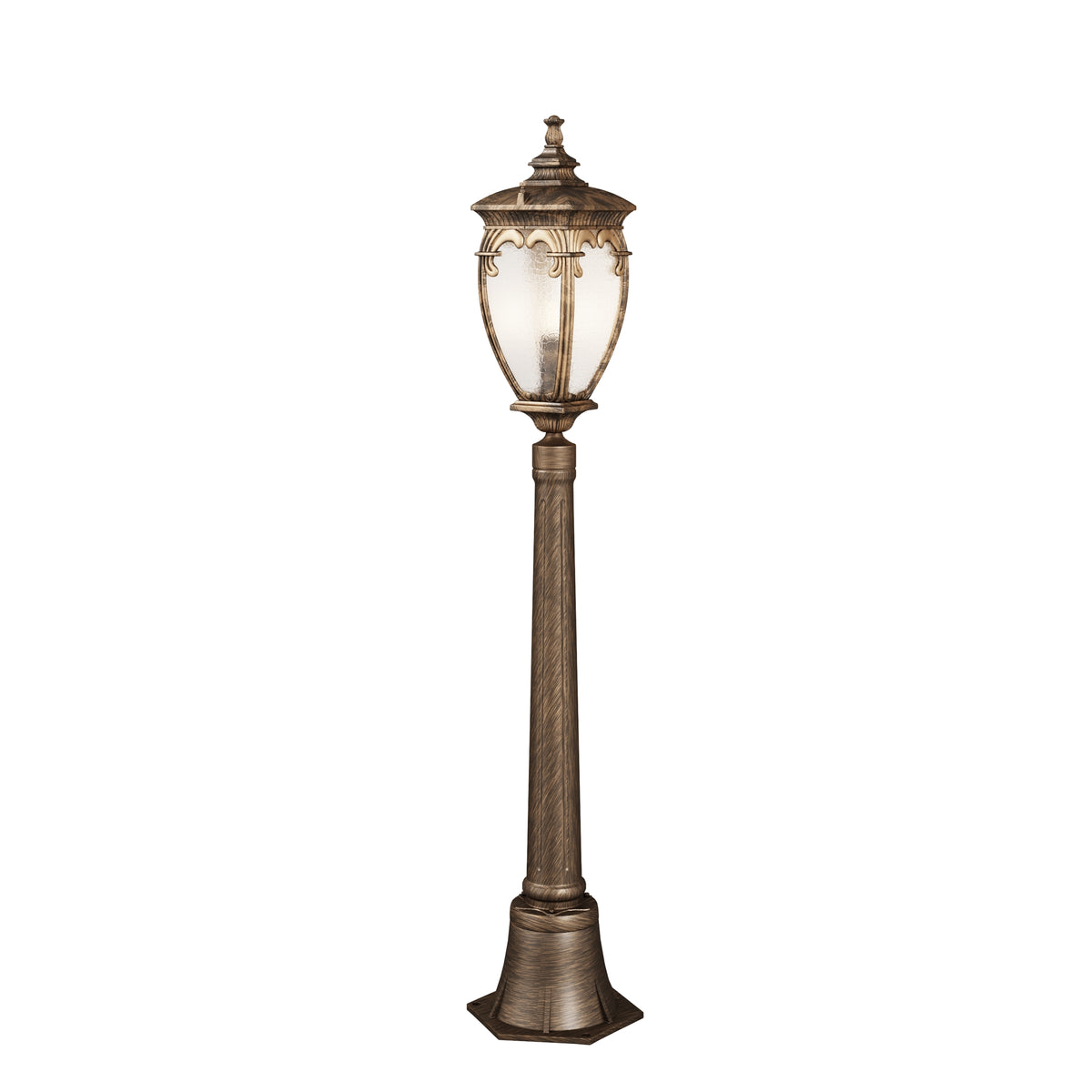 Fleur 1130 mm Outdoor Bollard Light – Black with gold, view 2