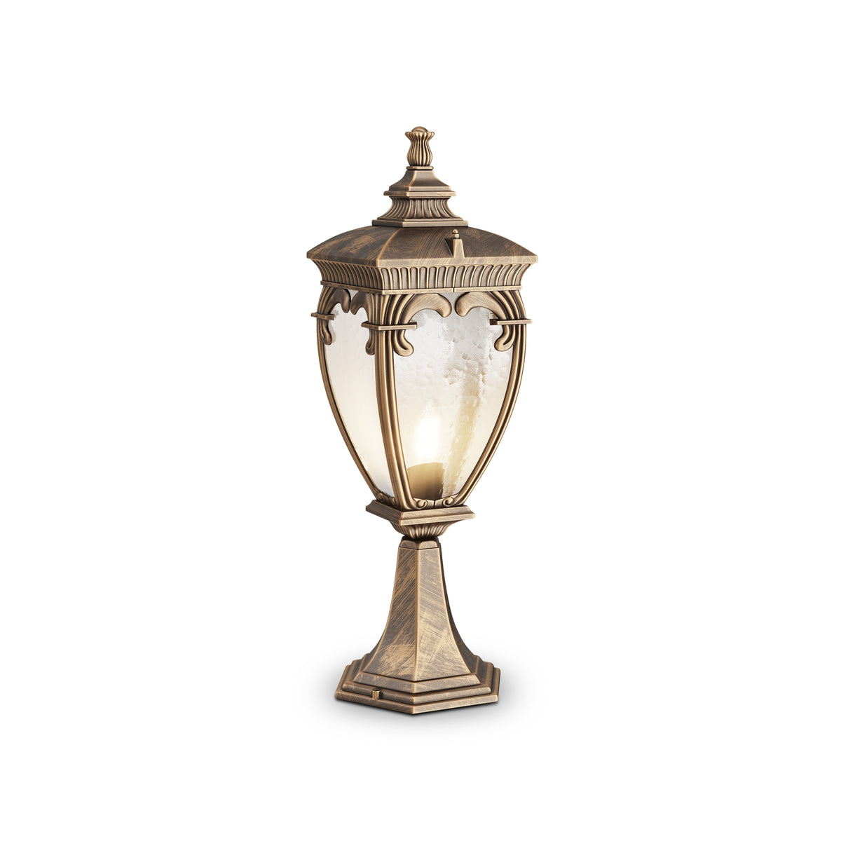 Fleur 485 mm Outdoor Bollard Light – Black with gold
