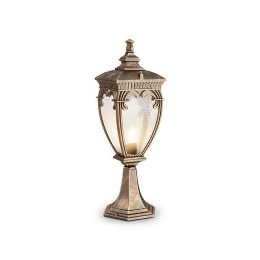 Fleur 485 mm Outdoor Bollard Light – Black with gold