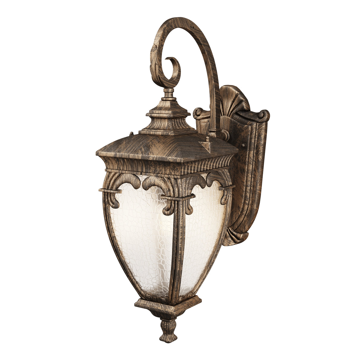Fleur Outdoor Wall Light – Black with gold, view 5