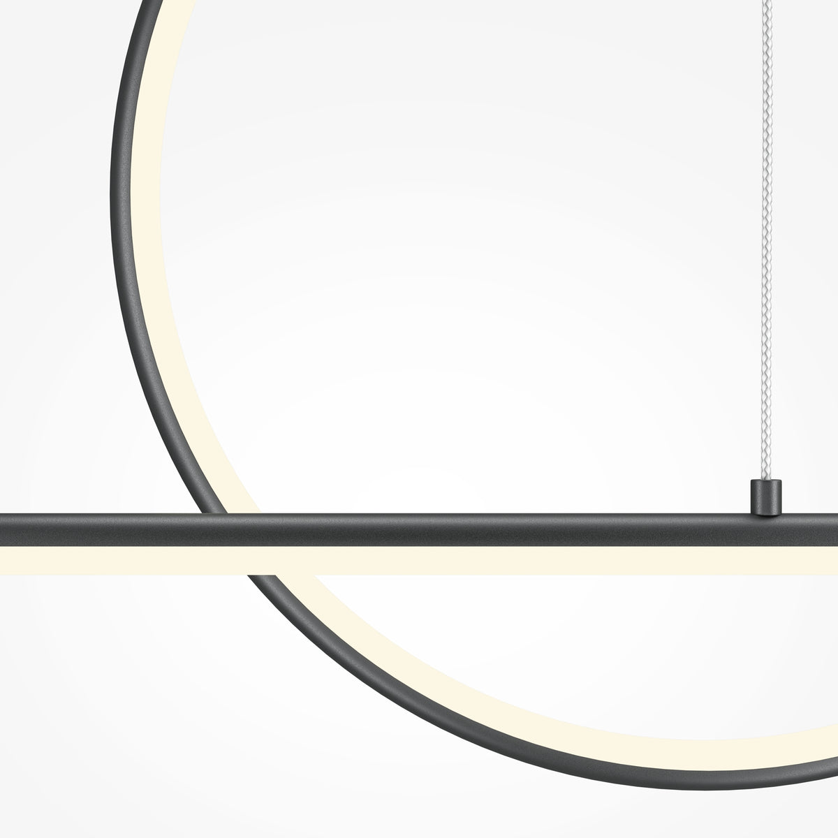 Curve LED Pendant Light – Black / White, 40W by Maytoni – view 2