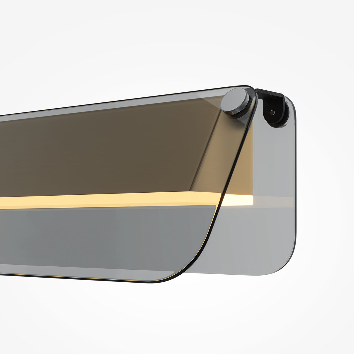 Flat LED wall light design detail