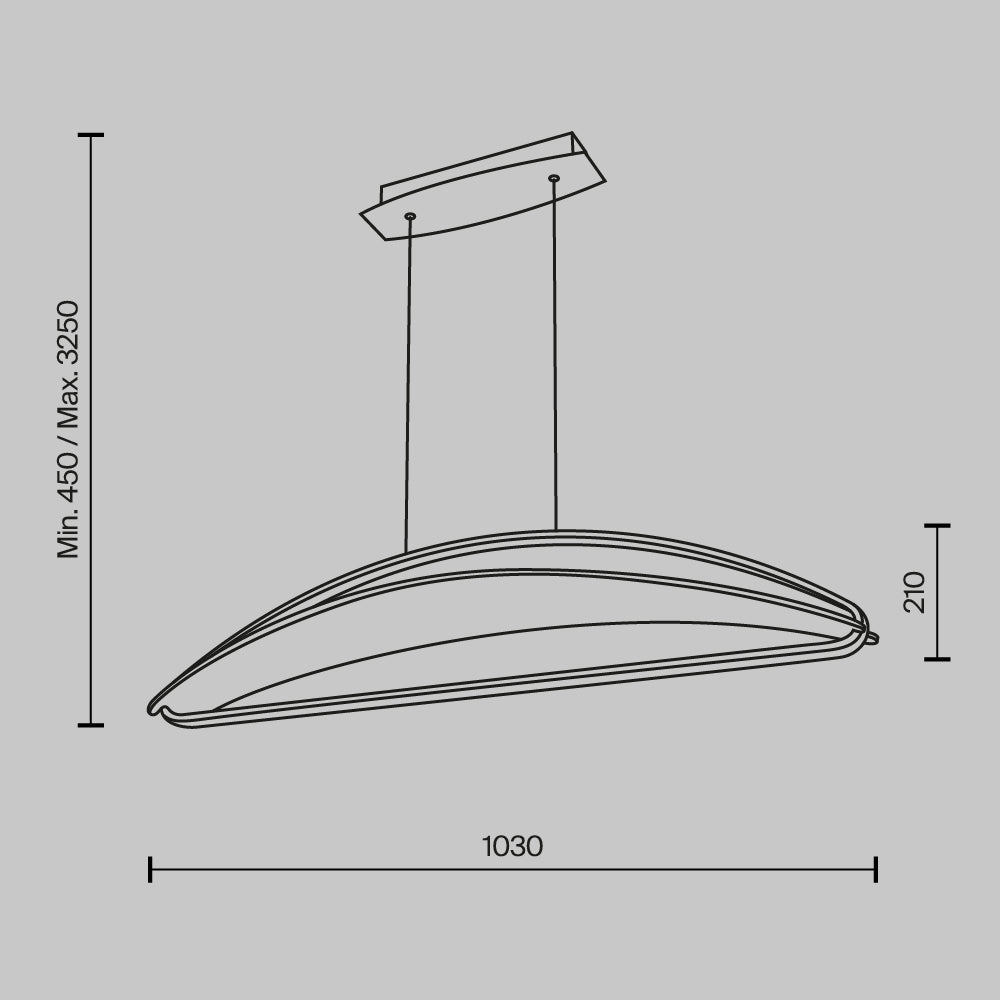 Breeze LED Pendant Light – Brass, 34W by Maytoni – view 6