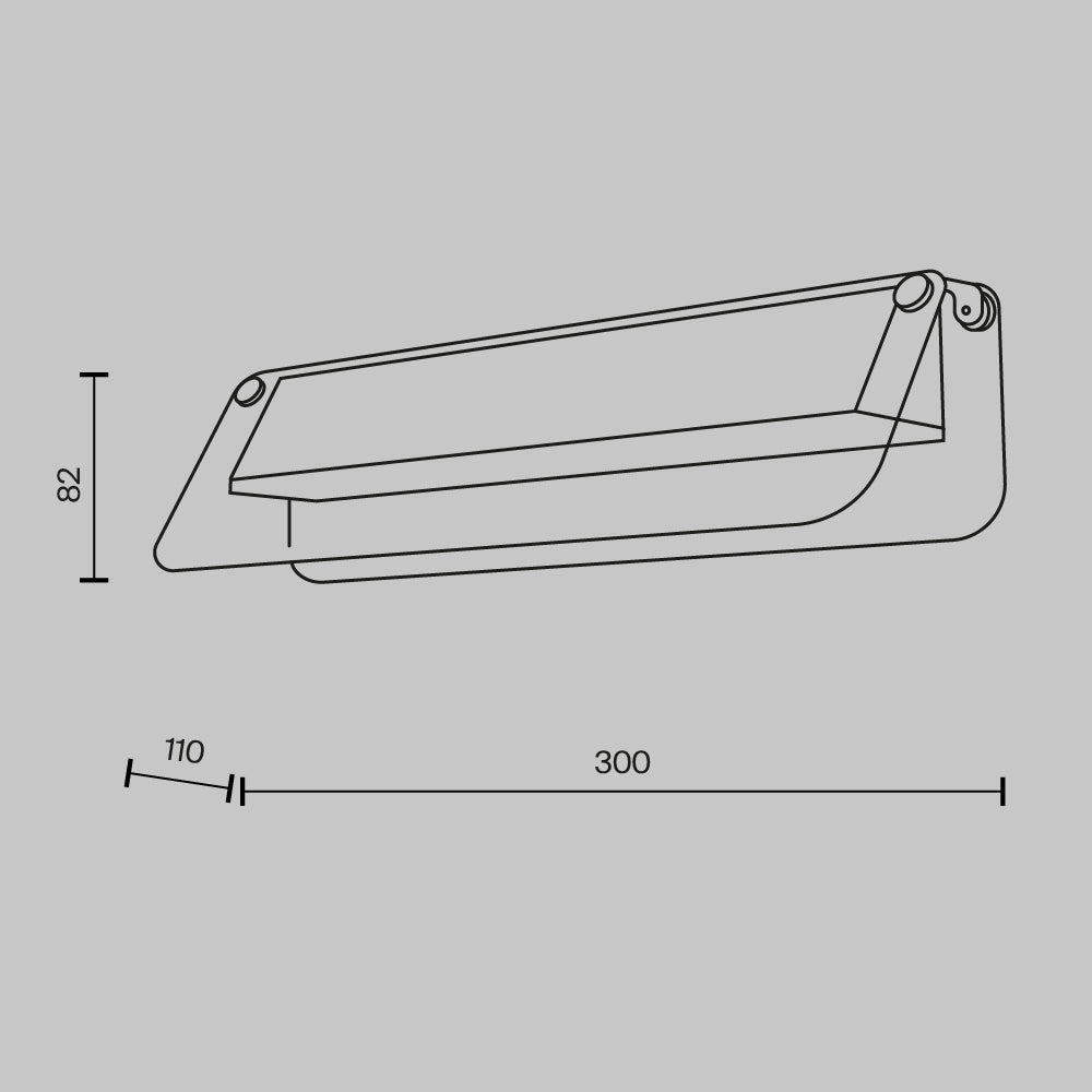 Flat wall light dimensions