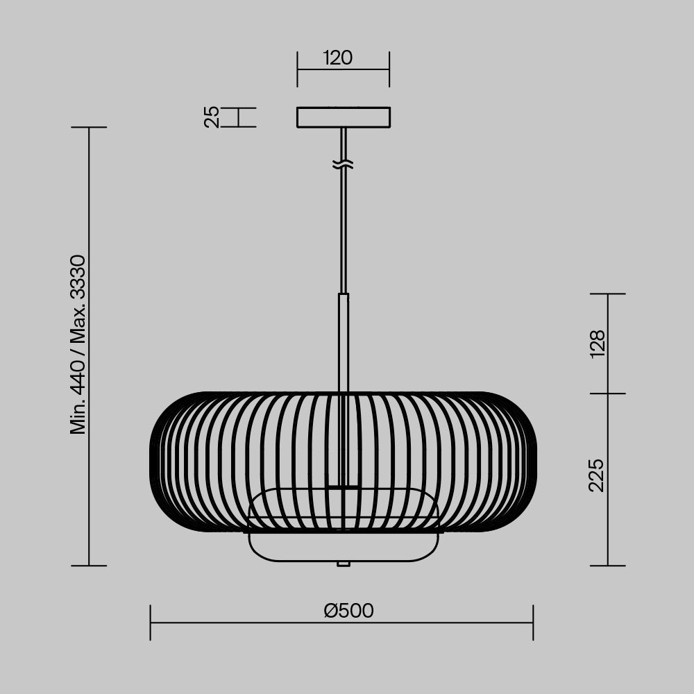 Levitation LED Pendant Light – Brass / White, 20W by Maytoni – view 7