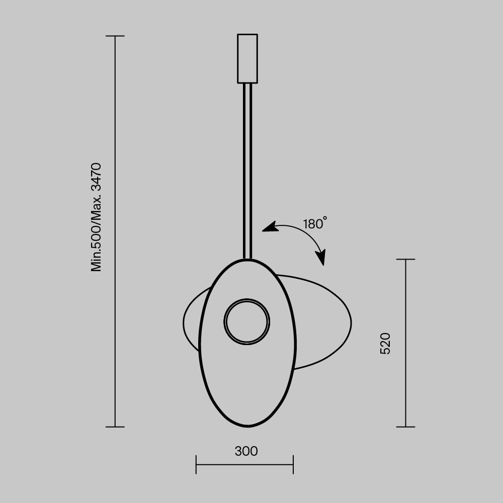 Evolution pendant light dimensions