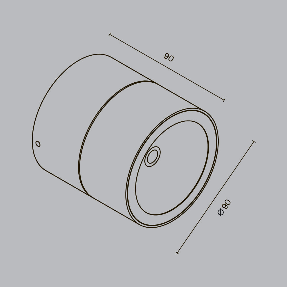 Spin LED Outdoor Ceiling Light – 5W – Graphite (O310CL-L5GF3K), view 6