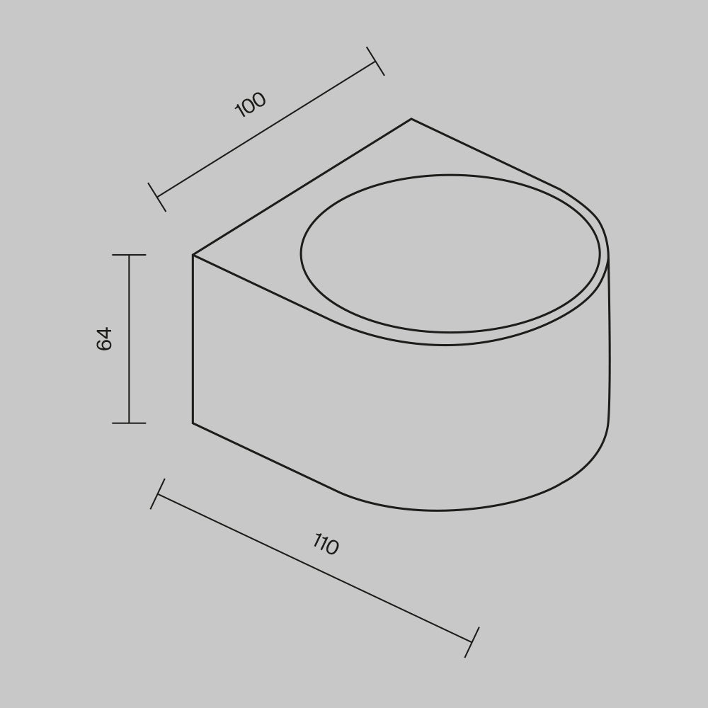 Blow LED Outdoor Light – Graphite, 10W, IP54 by Maytoni – view 6