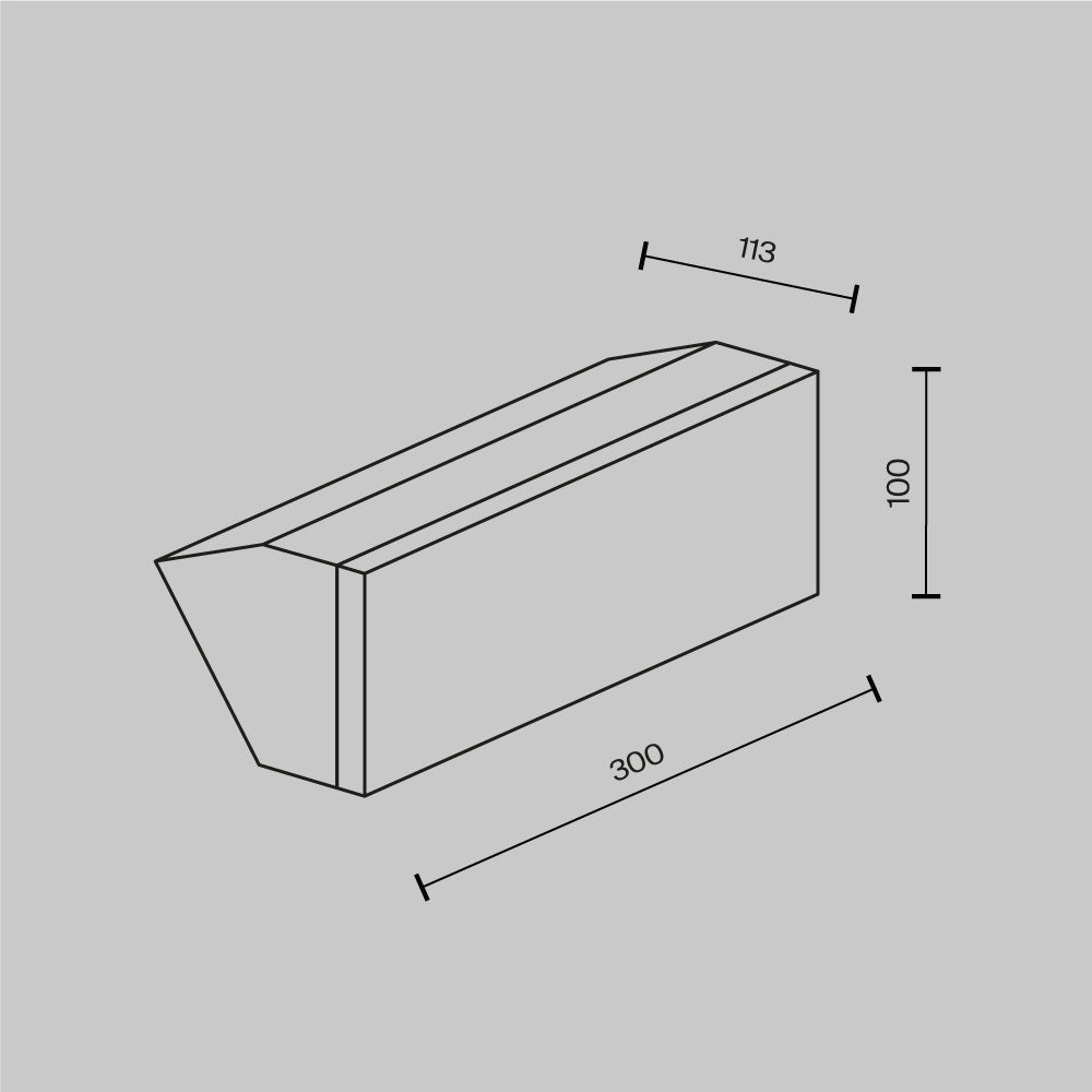 Brick LED Outdoor Wall Light – Graphite, 20W, IP54 by Maytoni – view 6