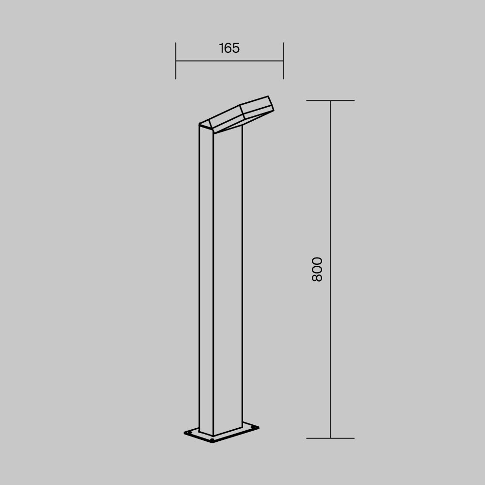 Paso LED Outdoor Landscape Light – Black, 12W, IP54 by Maytoni – view 6