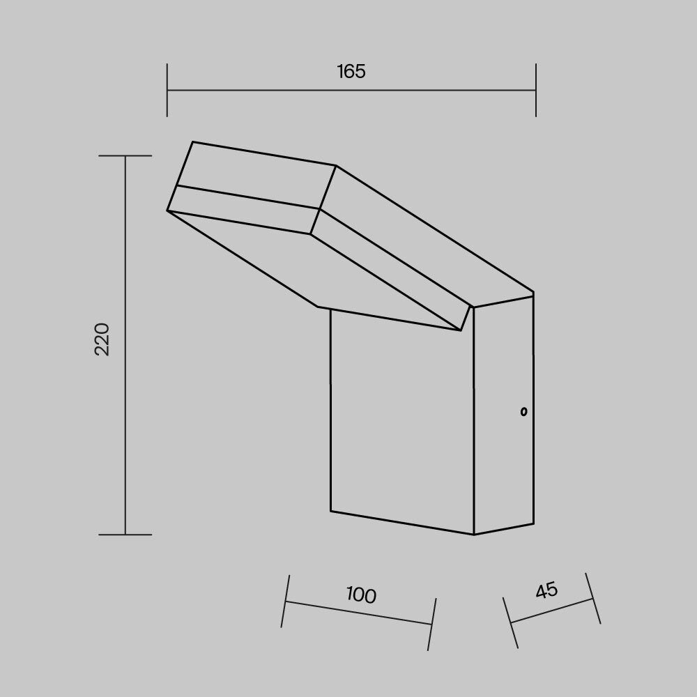 Paso LED Outdoor Wall Light – Black, 12W, IP54 by Maytoni – view 5