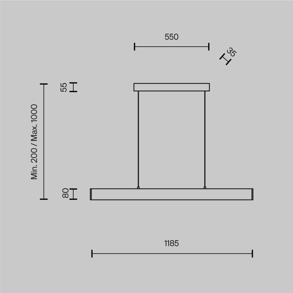 Step LED Pendant Light – 30W – Gold (P010PL-L30G3K), view 4